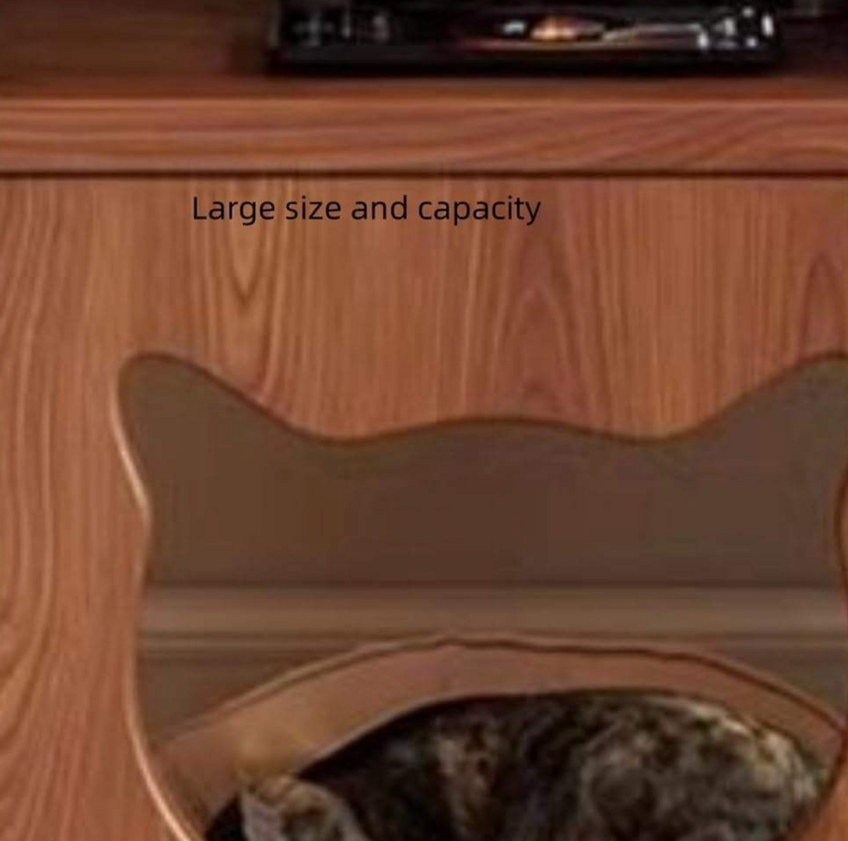 Brown Modern Solid Wood Round Nightstand