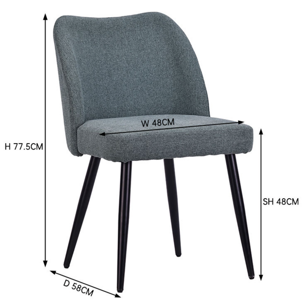 Italian Style Scandinavian Arch Dining Chair