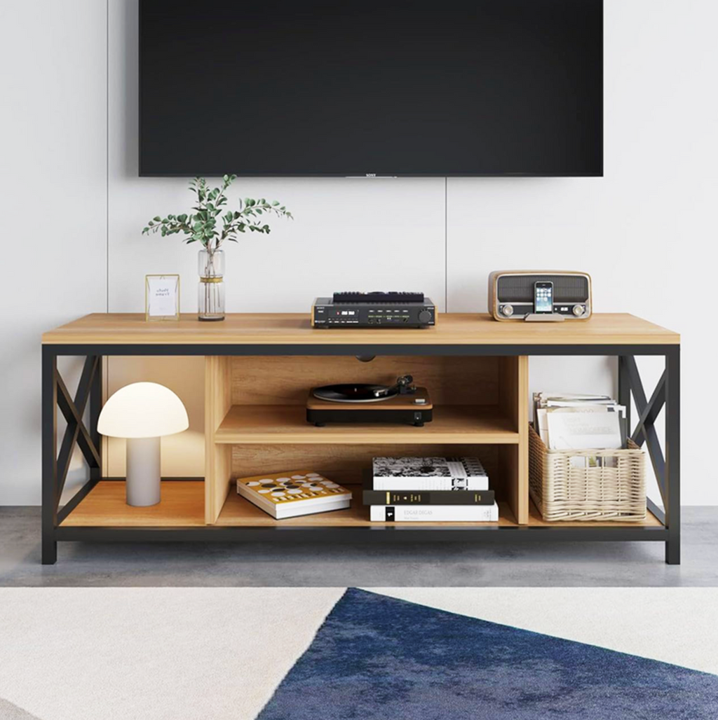 Wood TV Stand for 65-Inch TV