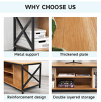 Wood TV Stand for 65-Inch TV