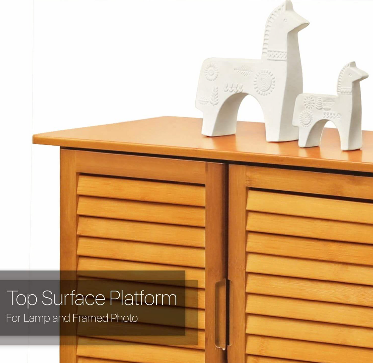 Bamboo Shoe Rack Cabinet with 6-Tier Storage & 4 Doors