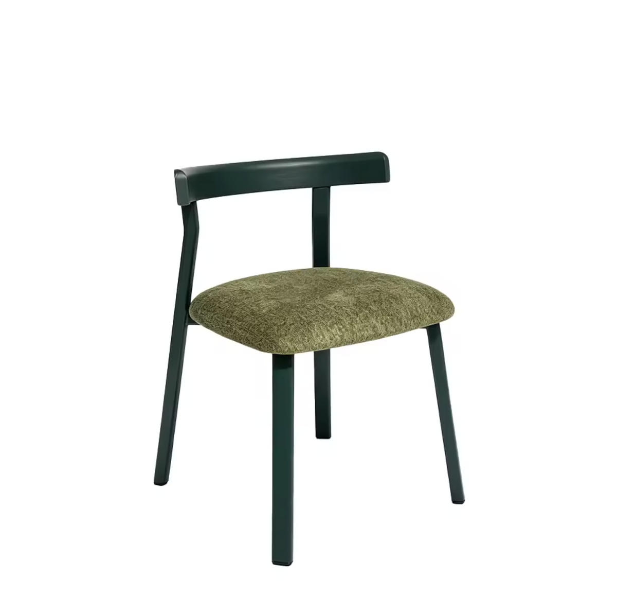Modern Dining Chair with Metal Legs & Fabric Cushioned Seat
